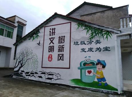 黄梅墙绘是现在流行的墙体广告